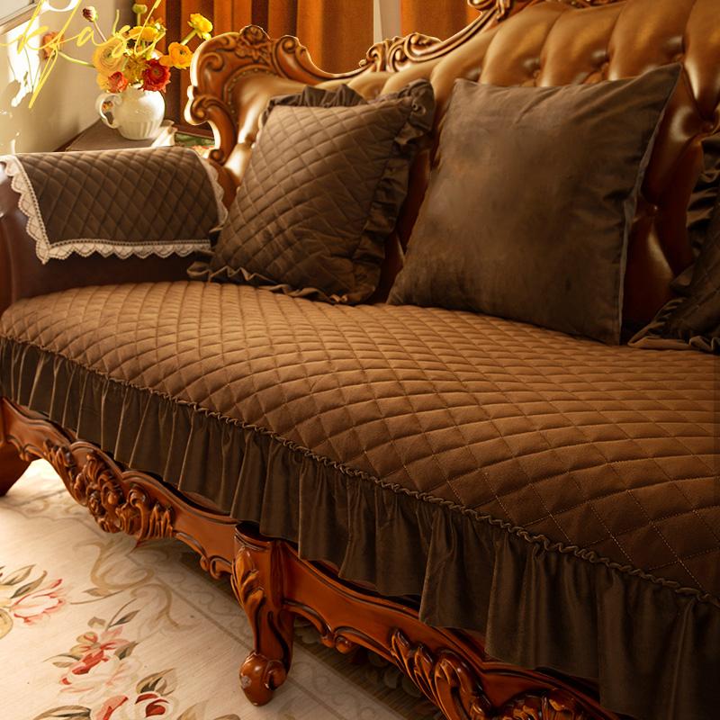 

Европейский чехол для дивана, подушка, высококачественный плюш, нескользящая подушка, домашний декор, чехол для гостиной, защита мебели, чехол для дивана 70x70