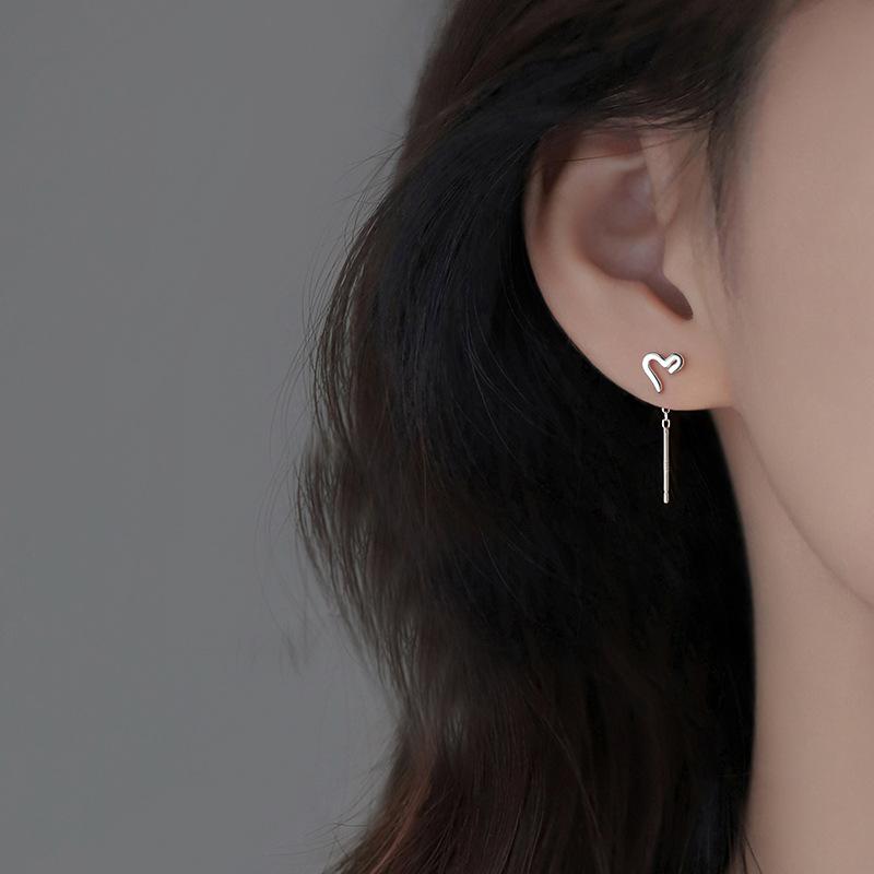 Heart Earrings Light Luxury Versatile Elegant Temperament Ins Women Earrings Accessories
