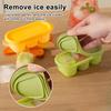 Ice Cube Mold Food Grade Silicone Ice Tray Three-Compartment Easy Release Compact Ice Cube Maker for Home DIY Drinks And Food Storage