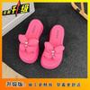 Casual slippers women's summer wear 2025 new thick-bottomed fashionable versatile beach fairy wind cool slippers woman