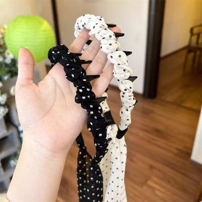 Scarf Dot Ribbon Headband Elegant Hair Clips Fashion Hairbands  for Women Girls