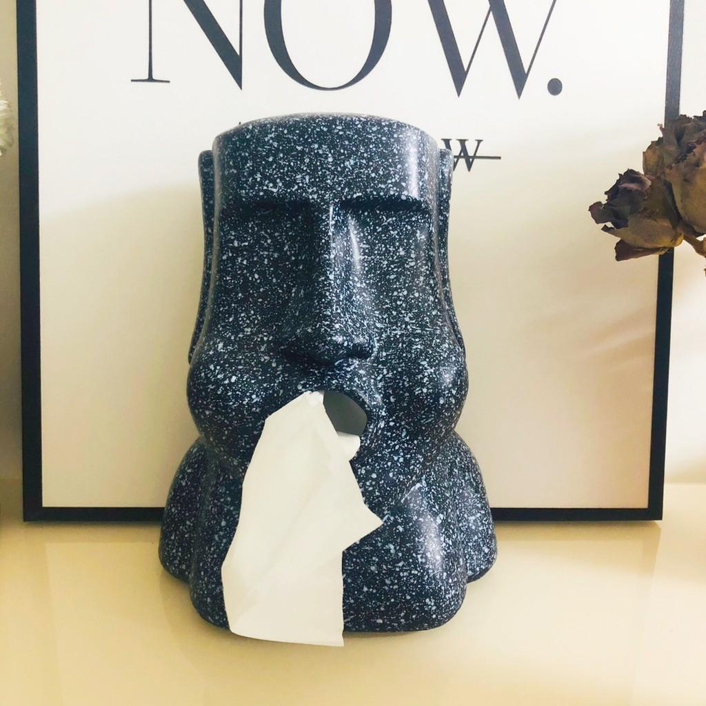 Box Tissue Moai Creative Table Living Room Fun Easter Household Supplies Storage