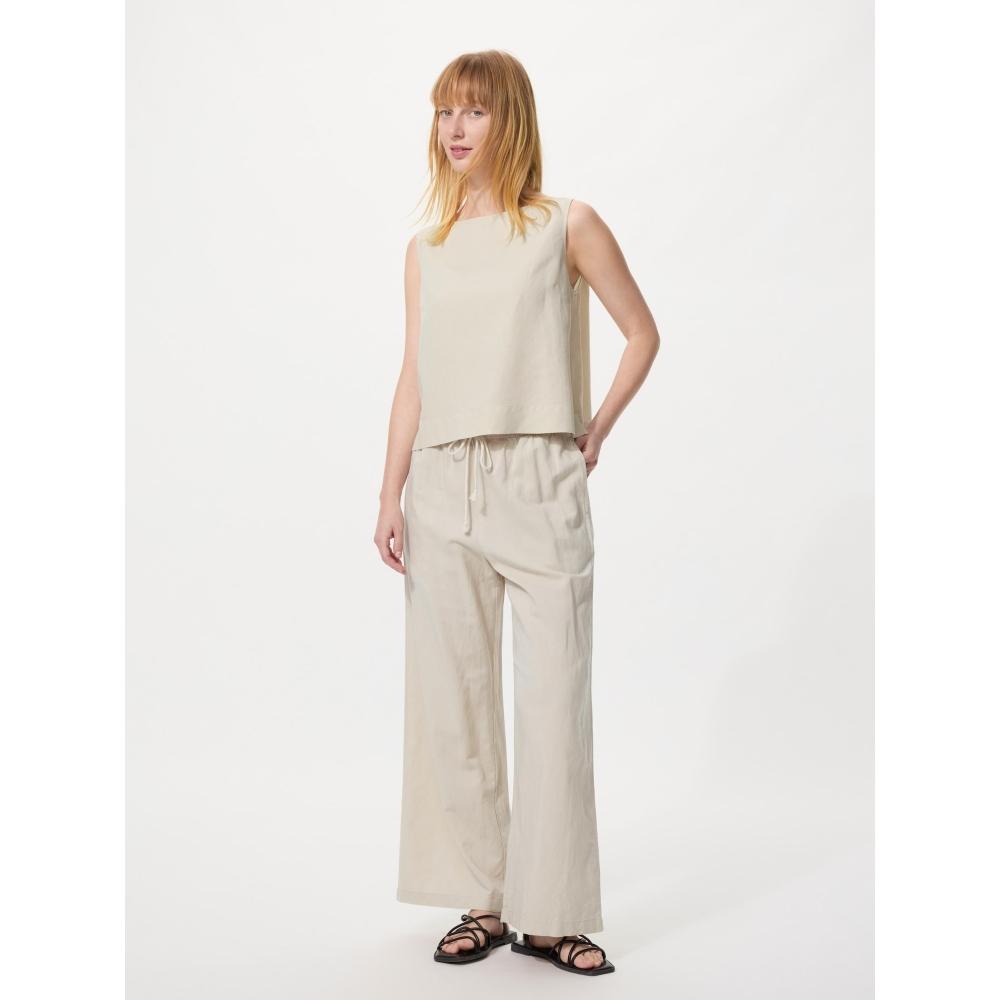 Uniqlo Japan Linen Blend Blouse Sleeveless