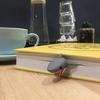 Creative 3D Great White Shark Bookmark- Durable Plastic, Black with Red Teeth Detail, Student Stationery Gift for School Opening