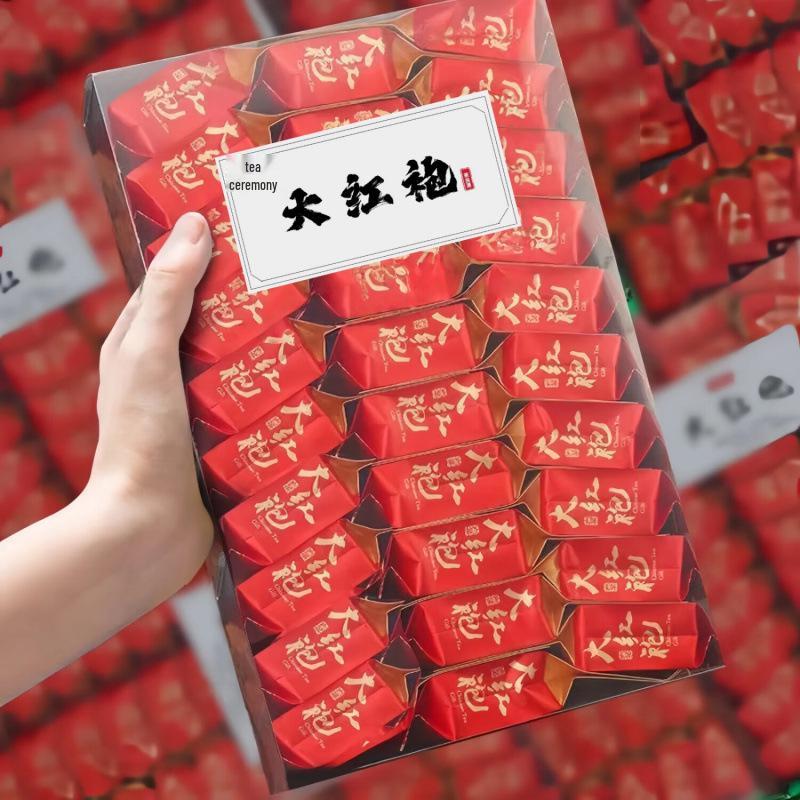 Tang Qian Dahongpao Wuyi Mountain Oolong Tea Gift Box - Rich Aroma Rock Bone Rougui Loose Leaf
