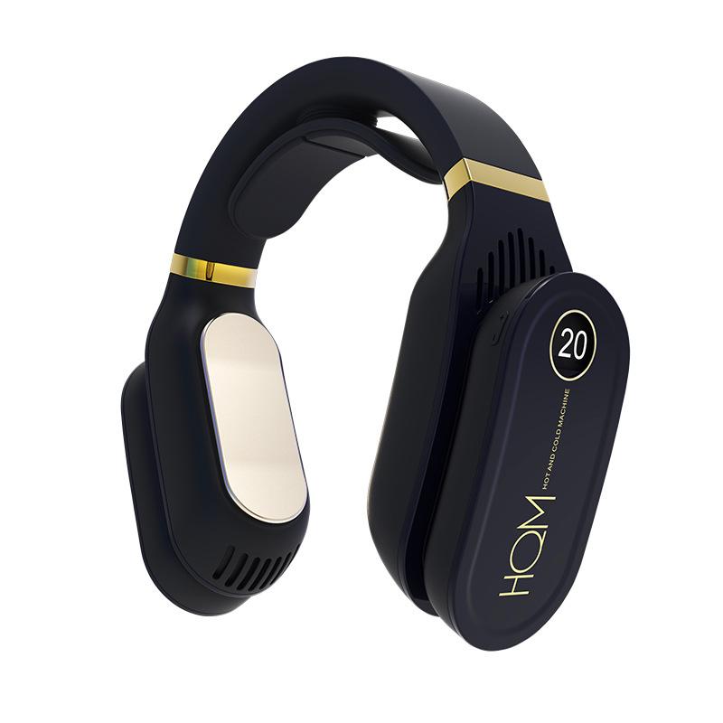 

Новый портативный кондиционер, подвесной кулер для шеи, электрический безлопастной вентилятор, охлаждающий обогреватель, обогрев, портативный массажер для шеи, личный массажер для шеи Neck warmer розовый