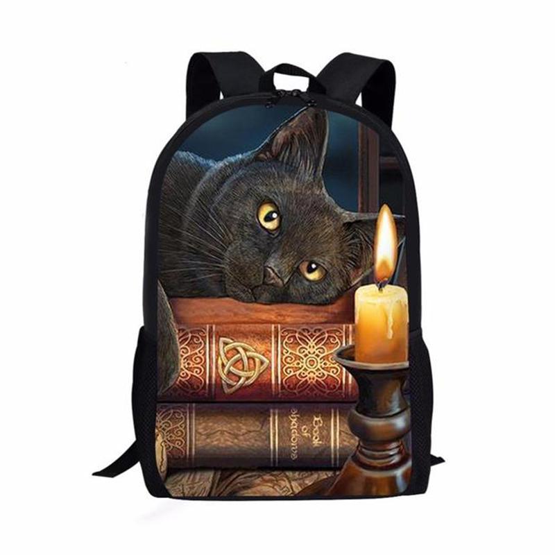 Zaini Notebook Gatto Figo Novità Lusso Zainetti Scolastici per Studenti Stampa 3D Oxford Impermeabile Zainetti per Laptop Ragazzi/Ragazze