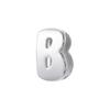 1Pcs Silvery Large/Small Polished Bead Letter Charm Pendant Suitable for Handmade Jewellery Accessories 1 Piece: VZ518
