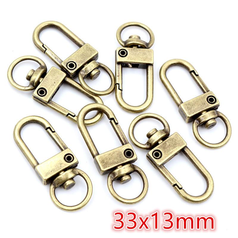 10pcs/lot Snap Lobster Clasp Hooks Gold Silver Plated DIY Jewelry Making Findings for Keychain Neckalce Bracelet Supplies