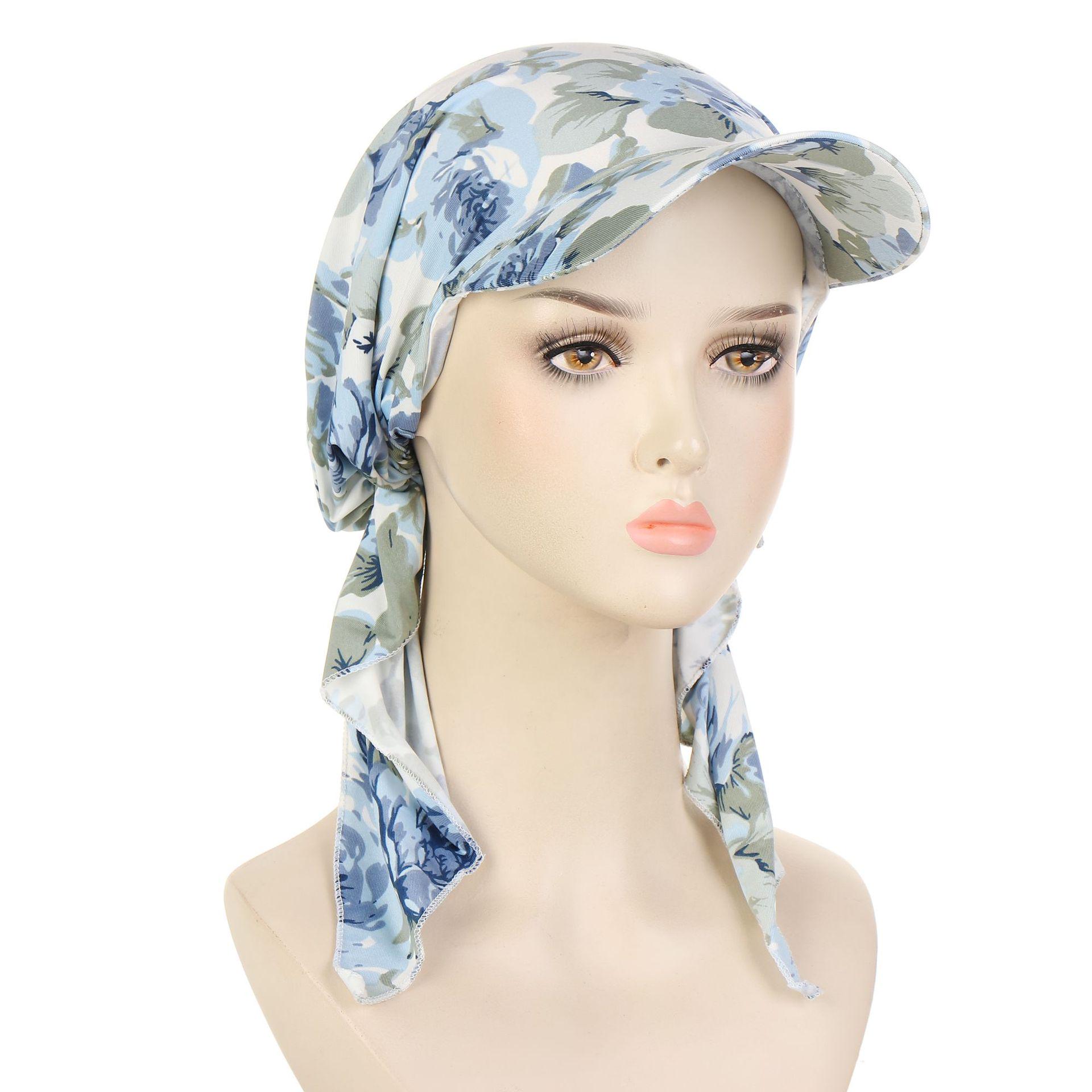 

Европейский и американский цветочный принт универсальный платок-бандана шляпа для весны/лета