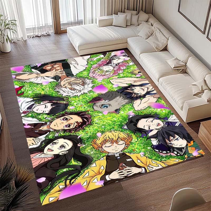Kimetsu no Yaiba (Insect Pillar Butterfly Ninja) rug, suitable for playrooms, bedrooms, living rooms, sofas, and other home déco