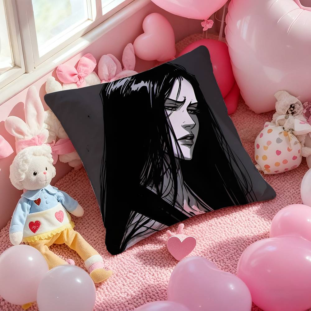 Classic Anime Unohana R-Retsu Bleach Pillow Case Comfort Sofa Bed Silky Elegant Invisible Zipper Custom Decorative Cushion Cover
