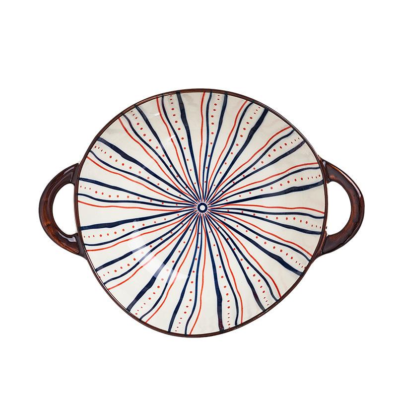 

Керамическая бинауральная суповая миска в японском стиле большая салатница миска для ламианской лапши ресторан миска для порошка из улиток миска для посуды