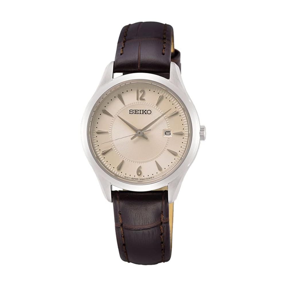 Seiko Noble Quartz Silver Dial Women s Watch SUR427