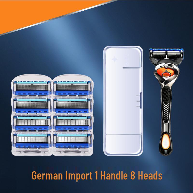 Durable Blue 5-Layer Rotating Razor: Waterproof, Scratch-Resistant, Sharp, Portable