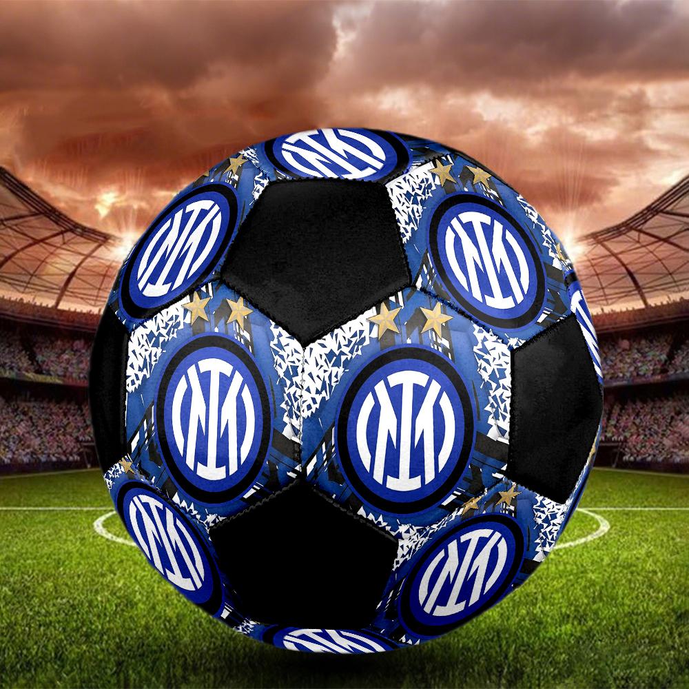 TAGLIA 5 Pallone da Calcio FC Internazionale Milano Colorato Per Tutte le Età Cucito a Macchina PVC Pronto per la Competizione Resistente Alta Rimbalzabilità