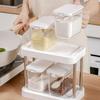 Plastic Seasoning Box Transparent Condiment Storage Container Sealed Seasoning Tank  Household