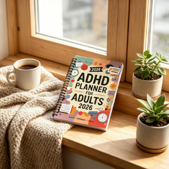 2026 ADHD Adult Planner - Spiral Coil Notebook