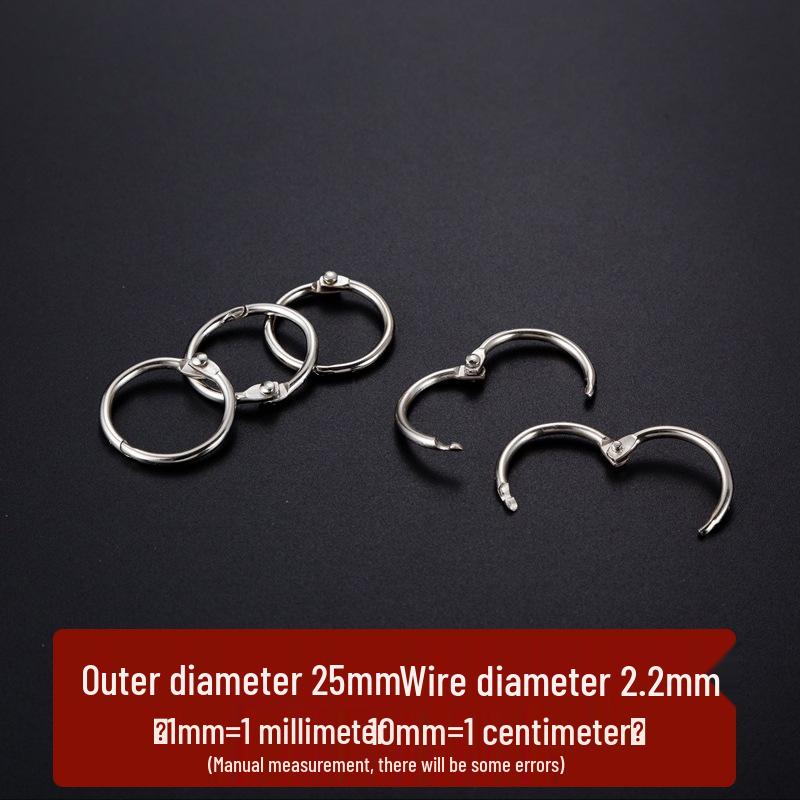 DIY Openable Iron Rings for Binding, Loose Leaf, Key Chains, and Curtains