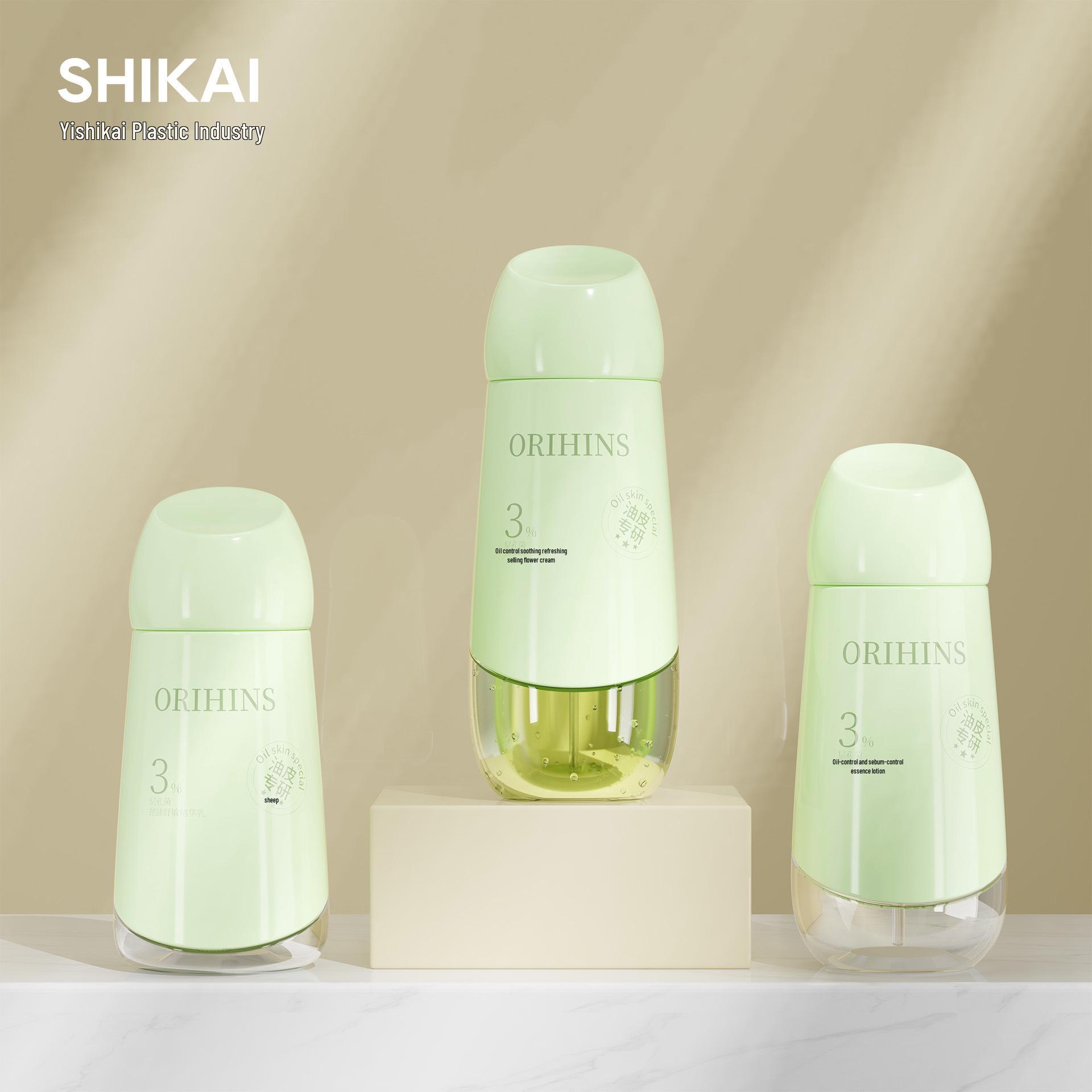

In-stock PET Transparent Fine Mist Spray Bottle - Round Shoulder - 60/80/100ml - Refillable for Essence, Lotion & Sunscreen. 60ml Green Mist Bottle PET