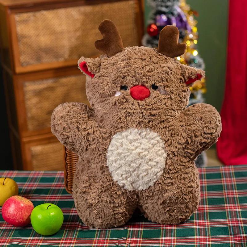 45cm Christmas Plush Doll Tree House Socks Snowman Stuffed Plush Toy Animal Doll Children Halloween Christmas Gift