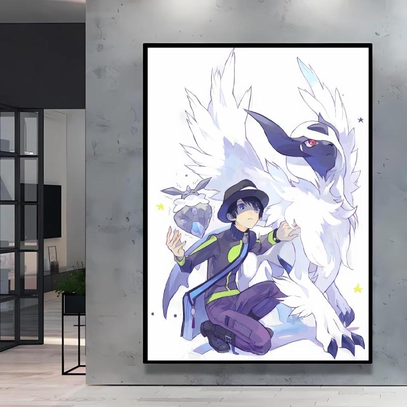 Hot Anime Poster Pokemon Akari Arceus Cartoon Character Picture High Quality Canvas Children's Room Home Decoration Paintings
