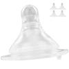 Set Biberon Tetină Silicon Lichid Moale Biberon Tetină Suzetă pentru Sugari Accesoriu Biberon(4 x Biberon 1 x
