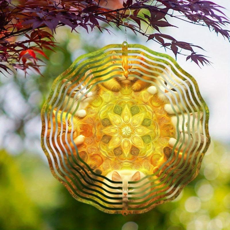 10 Inch Hanging Wind Spinner with 360 Degree Hook for Balcony Garden Decor Spring Summer Outdoor DecorationMetal Wind Chimes for Home Decor