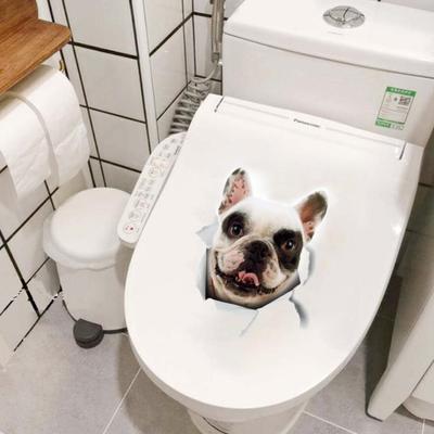 Cartoon Hole Pet Series Symulacja 3D Śliczne Metoda Naklejki Ścienne Lodówka Toaleta Samochód DIY Dekoracji