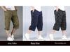 Men's Multi-Pocket Loose Fit Cropped Overalls - Mid-Length Lightweight Outdoor Casual Shorts