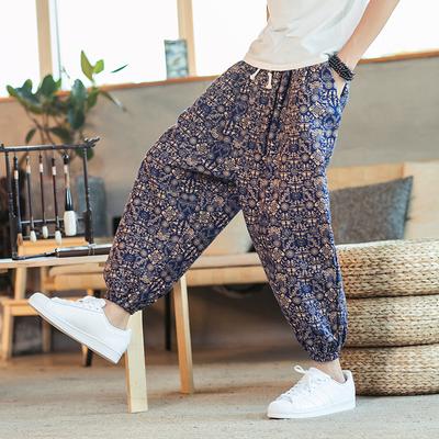 Herren Streetwear Haremshose Bedruckte Freizeithose Herren Harajuku Style Oversize Jogginghose Fashion Bottoms