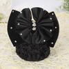 1Pcs Bowknot Net Bun Hair Cover Satin Bow Bun Crochet Net Durable Elastic Hairnet  for Women