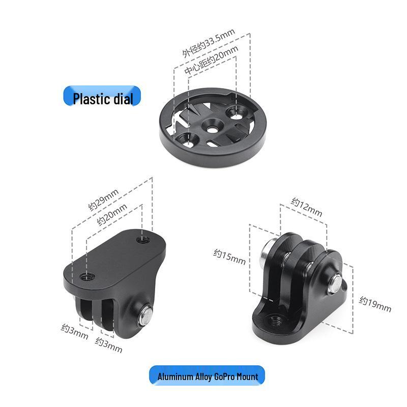 Aluminum Alloy Extension Mount for Garmin 840/1040 Bike Computer & GO PRO Adapter