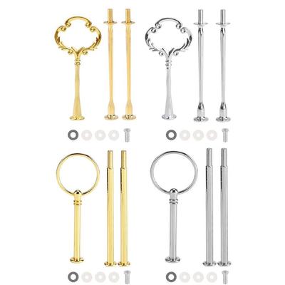 Zinc Alloy Cake Stand 2 Tier Cake Cupcake Holder Cake Plate Handle Tiered Tray  Wedding Party