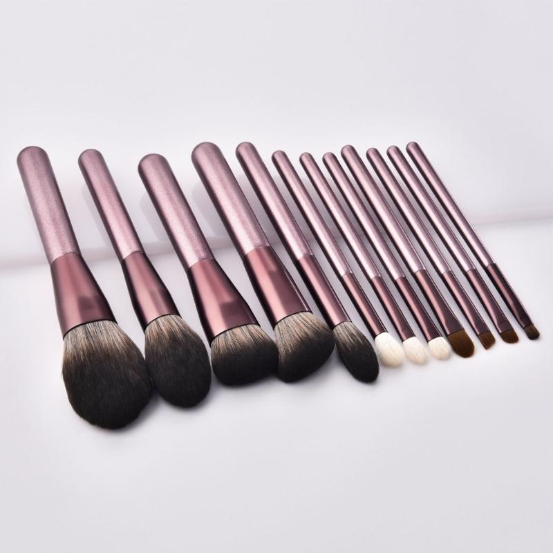 12 Pcs Cosmetic Brush Set with Storage Bag Makeup Brush Set Eye Shadow Brush Basic Essentials Brush Set Concealer Brush
