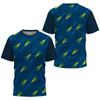 Fashion 3D Gradient Print T Shirt For Men Outdoor Tennis Tracksuits Summer Quick Dry Sports Short Sleeve Casual O-neck Loose Top