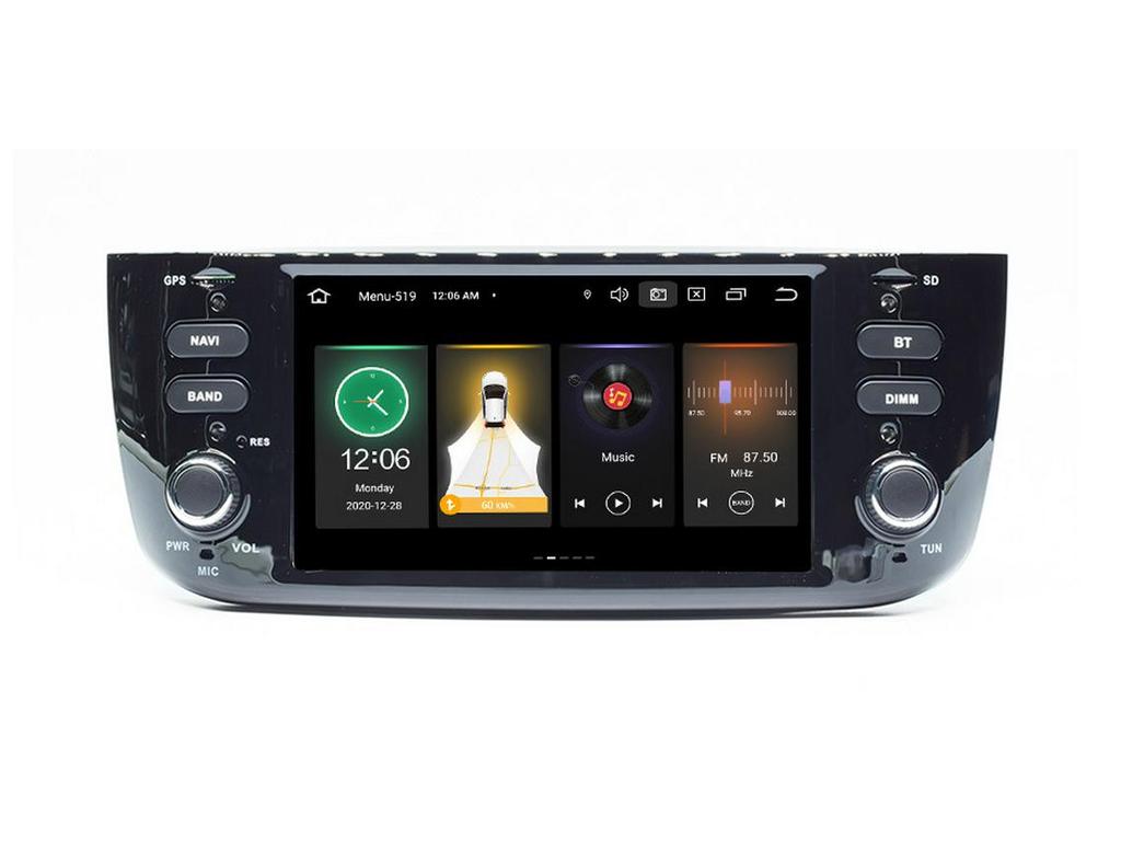 Fiat Punto GPS Navigation Carplay with Reversing Camera and Bluetooth CD System