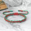 2 Colors Nylon Rope Bracelets for Women Men Handmade Adjustable Braided Knot Bangles Couple Friendship Lucky Daily Jewelry Gifts