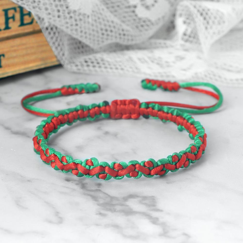 2 Colors Nylon Rope Bracelets for Women Men Handmade Adjustable Braided Knot Bangles Couple Friendship Lucky Daily Jewelry Gifts