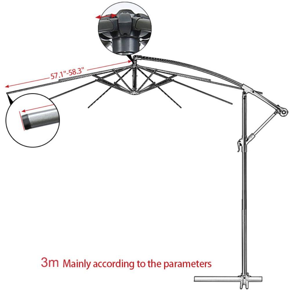 Polyester Umbrella Replacement Canopy Outdoor Umbrella Top Cover  Backyard Shade Cover