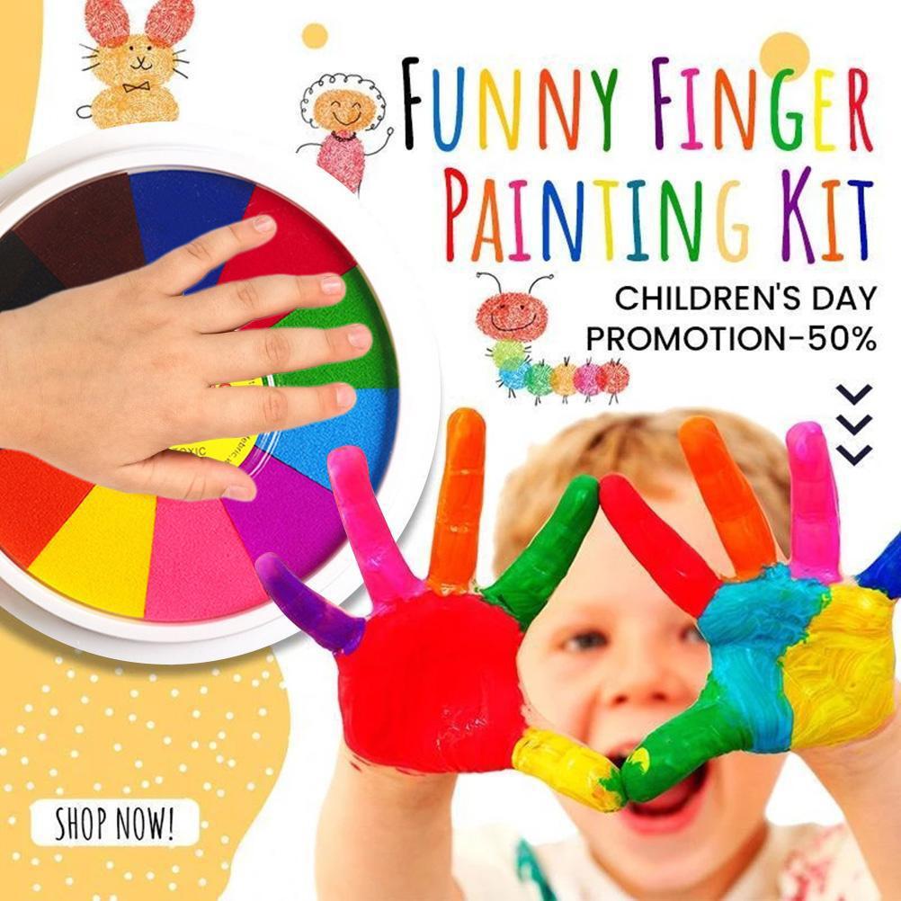 Funny Finger Painting Kit for Kids Non Toxic Washable Finger Paint Finger Drawing Toys DIY Crafts