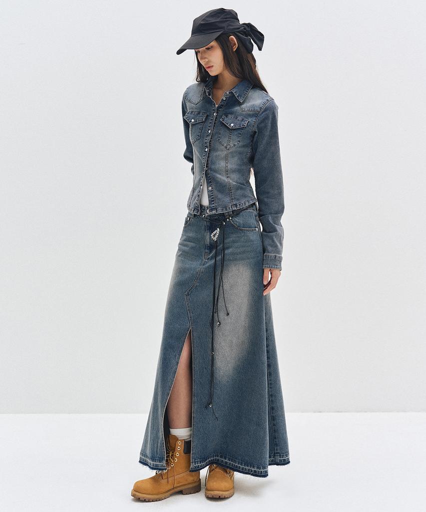 Deketeuumeon Maxi Skirt Dcsk006Blue