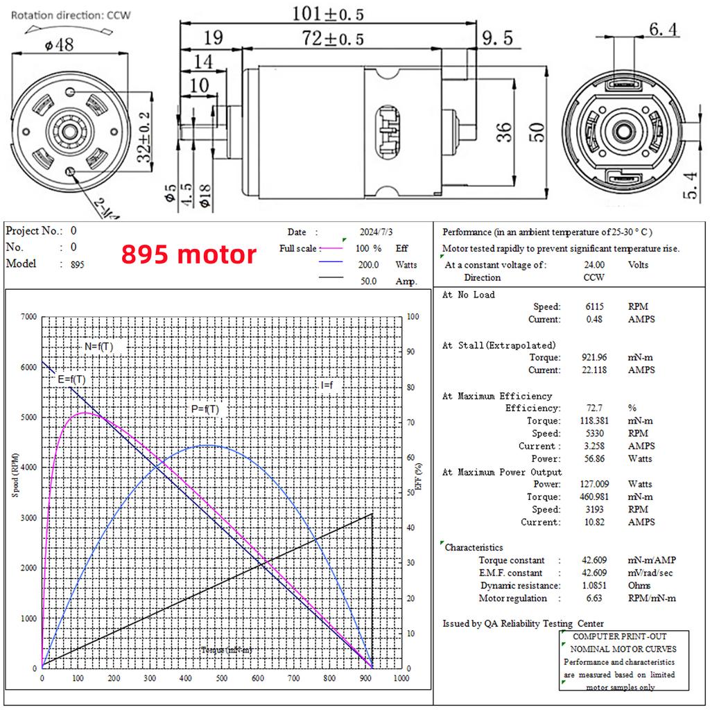 795 895 DC Motor 12 /24V 3000-12000RPM Yüksek Torklu Elektrik Motoru Elektrikli Alet/Kendin Yap Küçük Matkap için Çift Bilyalı Rulmanlı