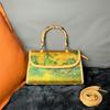 Shoulder Bag, Women's Atmospheric Chinese Style Retro Pattern Handbag, Fragrant Cloud Gauze Elegant Temperament Bamboo Crossbody Bag