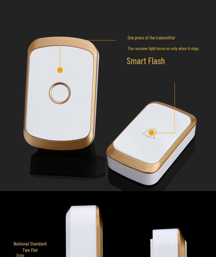 A20 Wireless Doorbell: UK Standard, Long-Range, AC Power, Electronic Music, One-to-One Caller for the Elderly