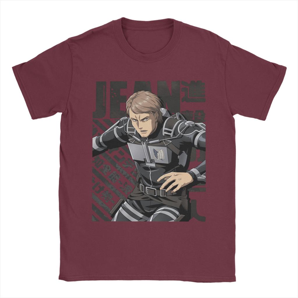 Men's Shingeki no Kyojin Jean Kirstein T Shirts AOT Attack on Titan Cotton Clothing Short Sleeve Crewneck Tee Shirt T-Shirts