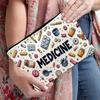 Zipper Closure Cosmetic Bag Print Pattern Makeups Organizer New Cable Organizer Bag  for Office