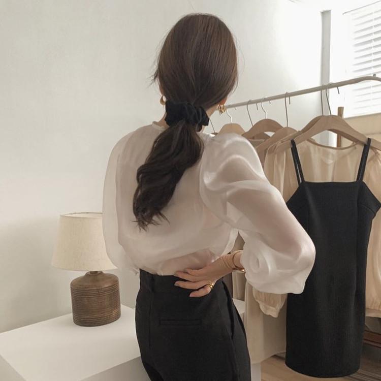 High-end Sense~simple Satin Large Intestine Hair Ring Ins Fat Intestine Hair Rope French Large Intestine Circle Satin Headband Women's Headwear