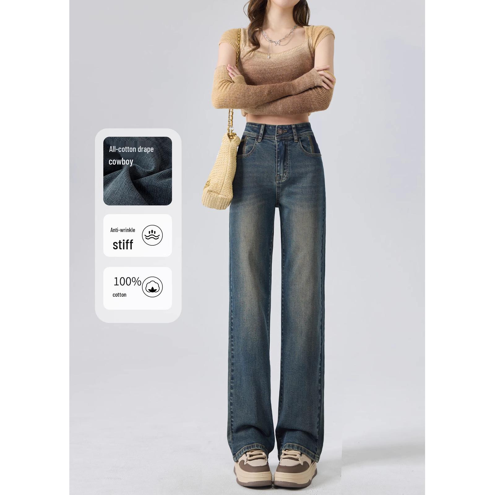 

Cement Gray High-Waisted Loose-Fit Pants - Women s Spring & Autumn 2025 Collection Size 30 (for 126-135 lbs)