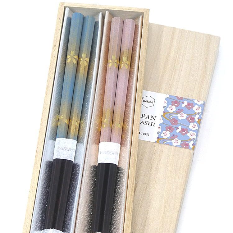 Couple Modern Couple Paulownia Wedding Wakasa Made In Dishwasher Pair of Gift Kasumikinzakura Paulownia Chopsticks, Chopsticks, Box, Gift,